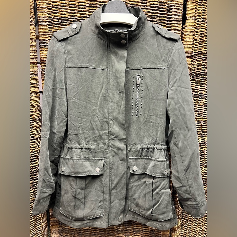 Mint Velvet- Women's Utility Jacket in‎ Olive Green, Size: 10